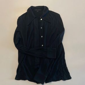 Marc Jacobs crepe black button down shirt